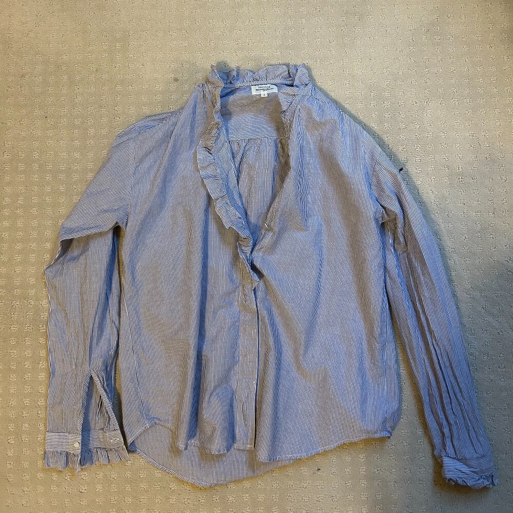 Hartford Alternative Classics Blue & White Blouse